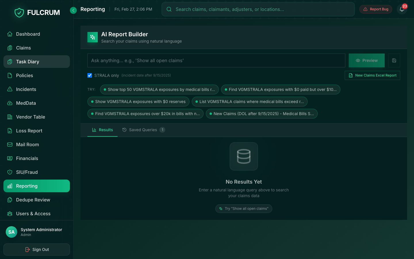 Fulcrum AI Report Builder